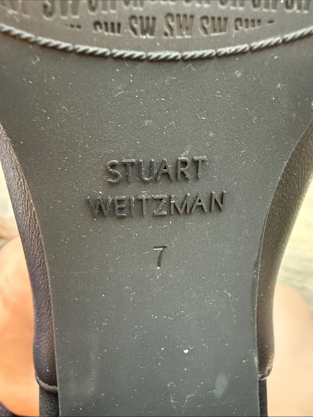 Stuart Weitzman Tall Black Leather Over-the-Knee Boots